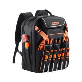 VEVOR Tool Backpack 45 Pockets Tear-resistant Jobsite Backpack for Electrician