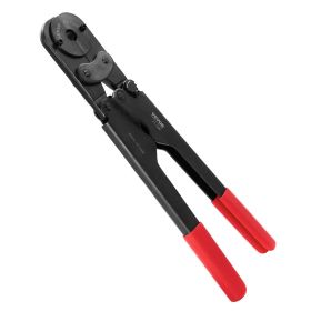VEVOR PEX Pipe Crimping Tool Kit, Pro Press Crimper for 3/8", 1/2", 3/4" Crimp Rings, with 3 Jaw Dies, PEX Tubing Cutter, Go/No-Go Gauge