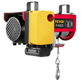 VEVOR 1760LBS Electric Hoist With Wireless Remote Control & Single/Double Slings Electric Winch, Steel Electric Lift