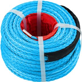 VEVOR Synthetic Winch Rope 3/8in x 100ft, Winch Line Cable with G70 Hook 18,740lbs Working Strength, 12 Strands